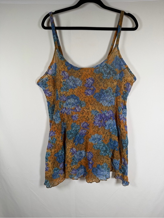 Gloria Vanderbilt Tops - Vintage 90s Y2K Fairy Grunge Lace Floral Lettuce Hem Tank